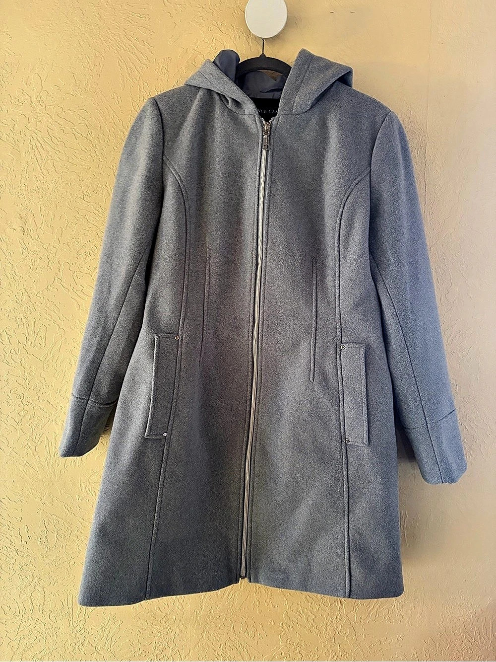 Vince Camuto Ladies' Hooded Full-Zip Jacket Gray Hooded Coat Size Medium Like